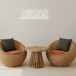 Set de terraza redondo  Mimbre